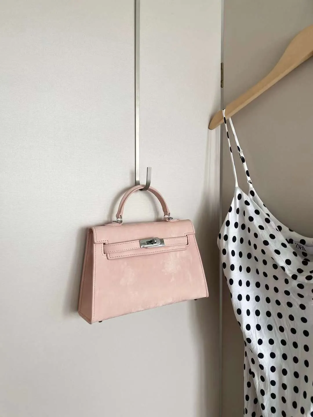 𝐇 Mini Kelly Suede Leather Bag 22cm