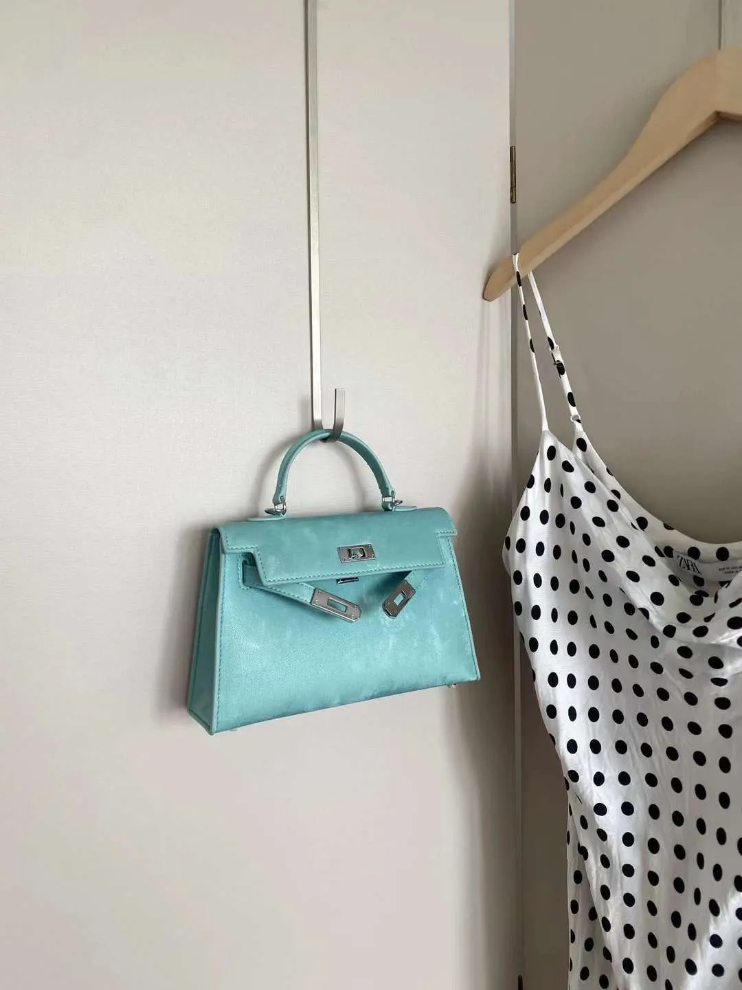 𝐇 Mini Kelly Suede Leather Bag 22cm