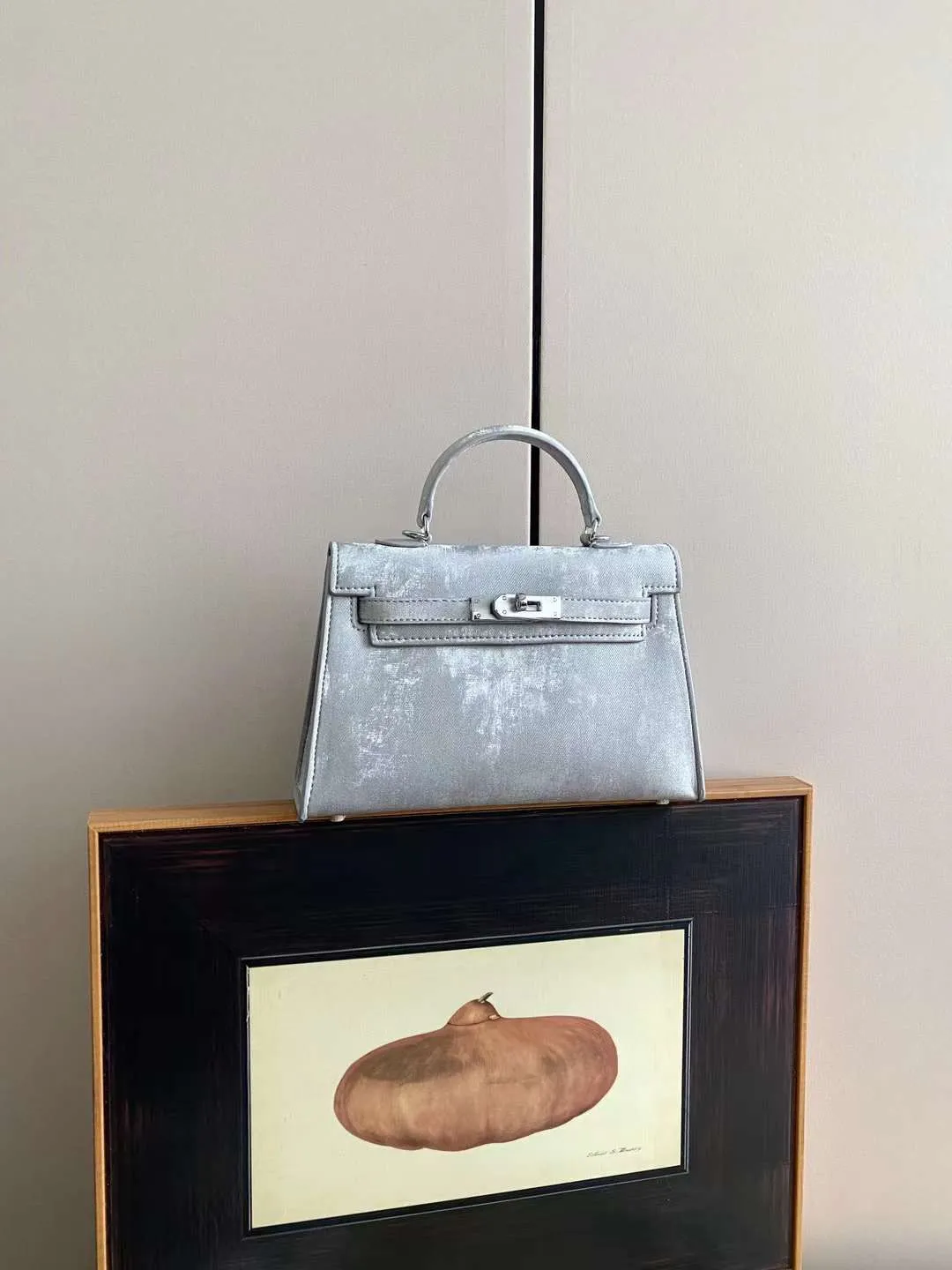 𝐇 Mini Kelly Suede Leather Bag 22cm