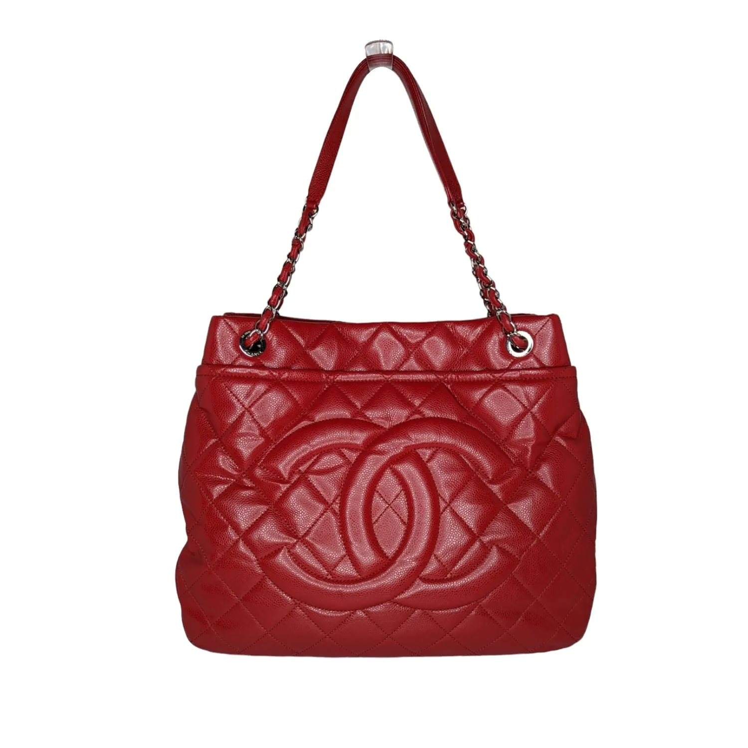 Chanel bag Red Quilted Caviar Timeless Soft Shopper Tote