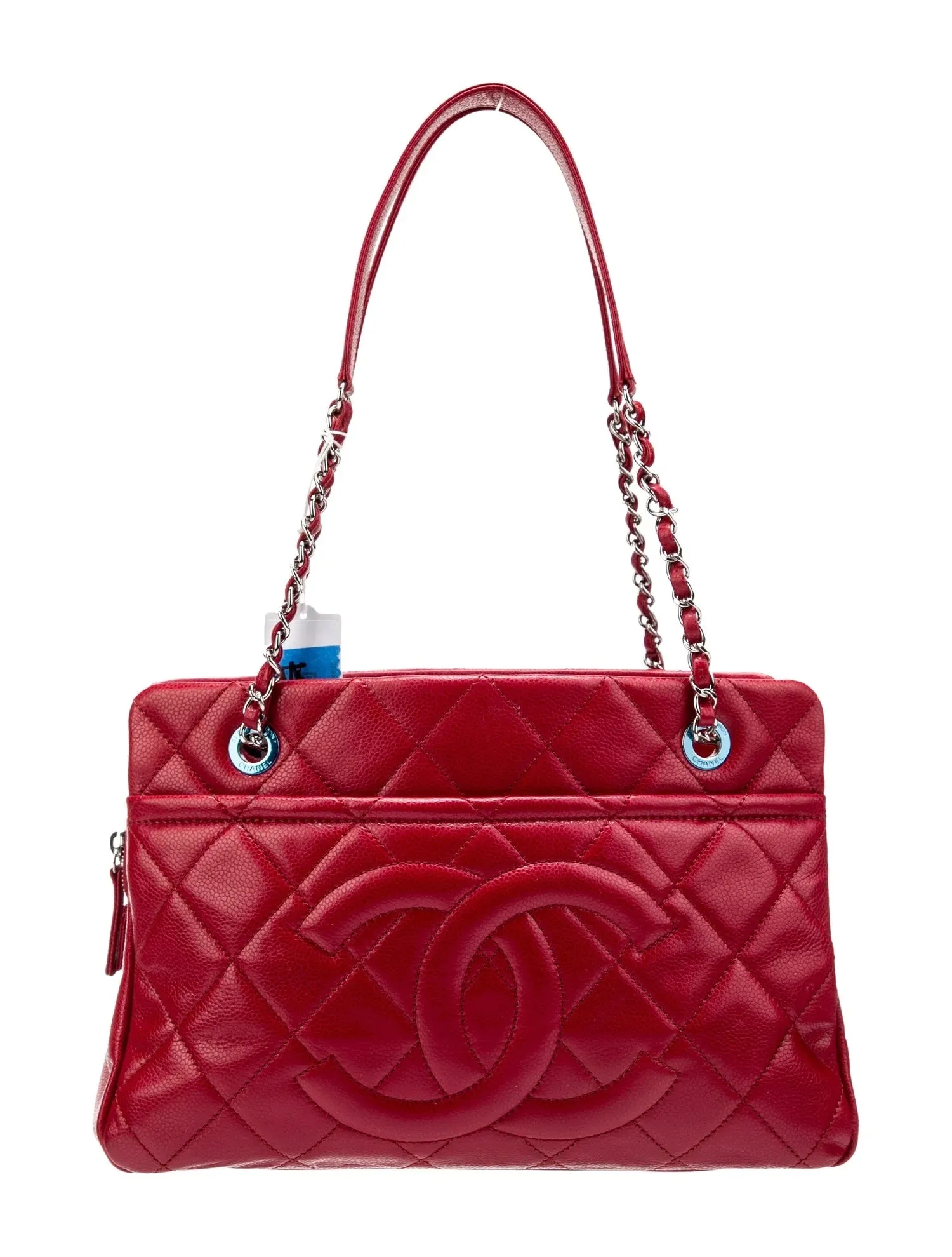 CHANEL CAVIAR LEATHER CC TIMELESS SHOPPING TOTE BAG-HS