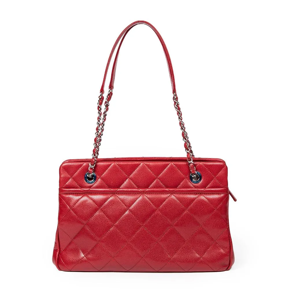 CHANEL CAVIAR LEATHER CC TIMELESS SHOPPING TOTE BAG-HS