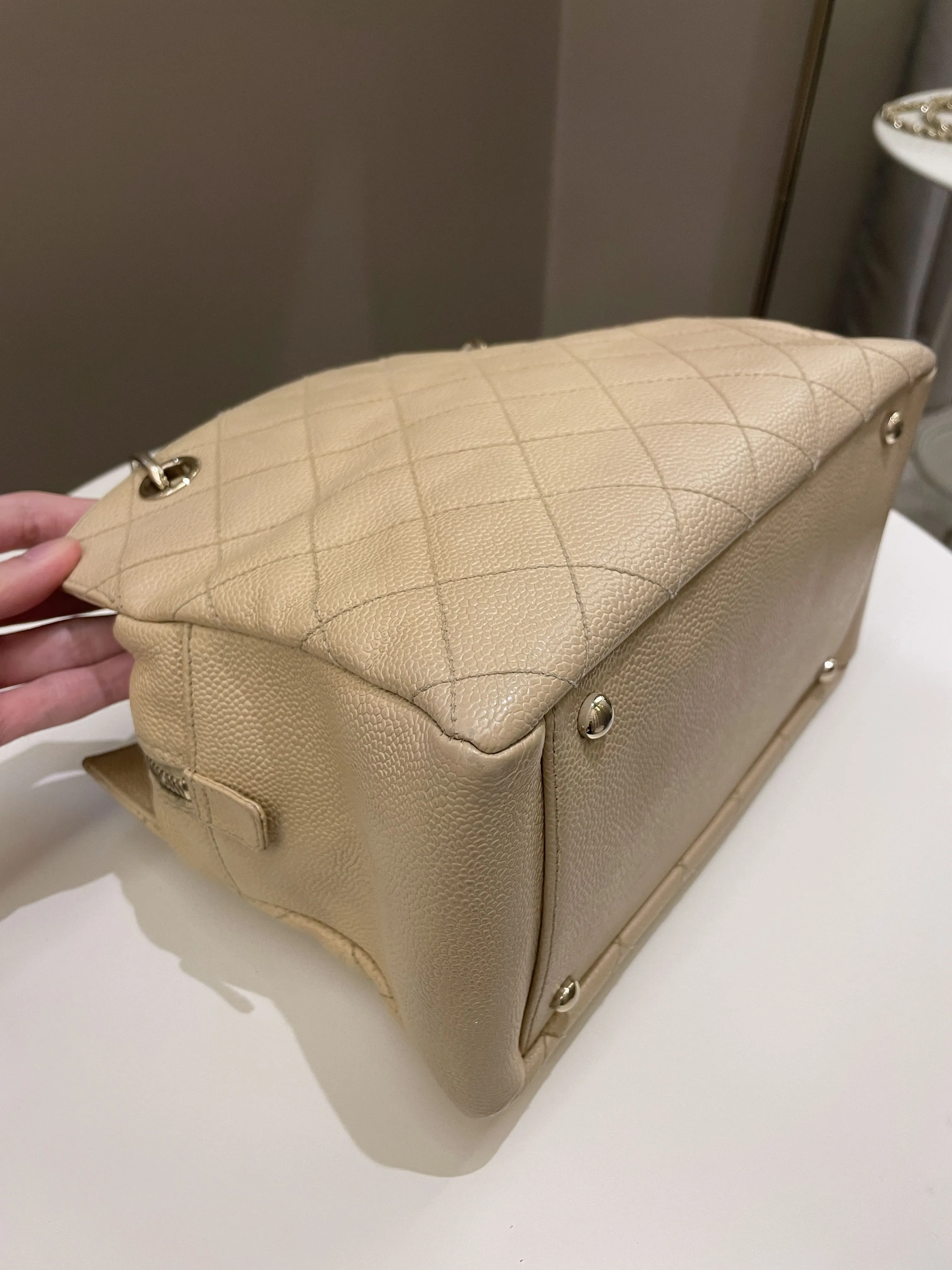 Chanel Petite Timeless Tote PTT Beige Caviar