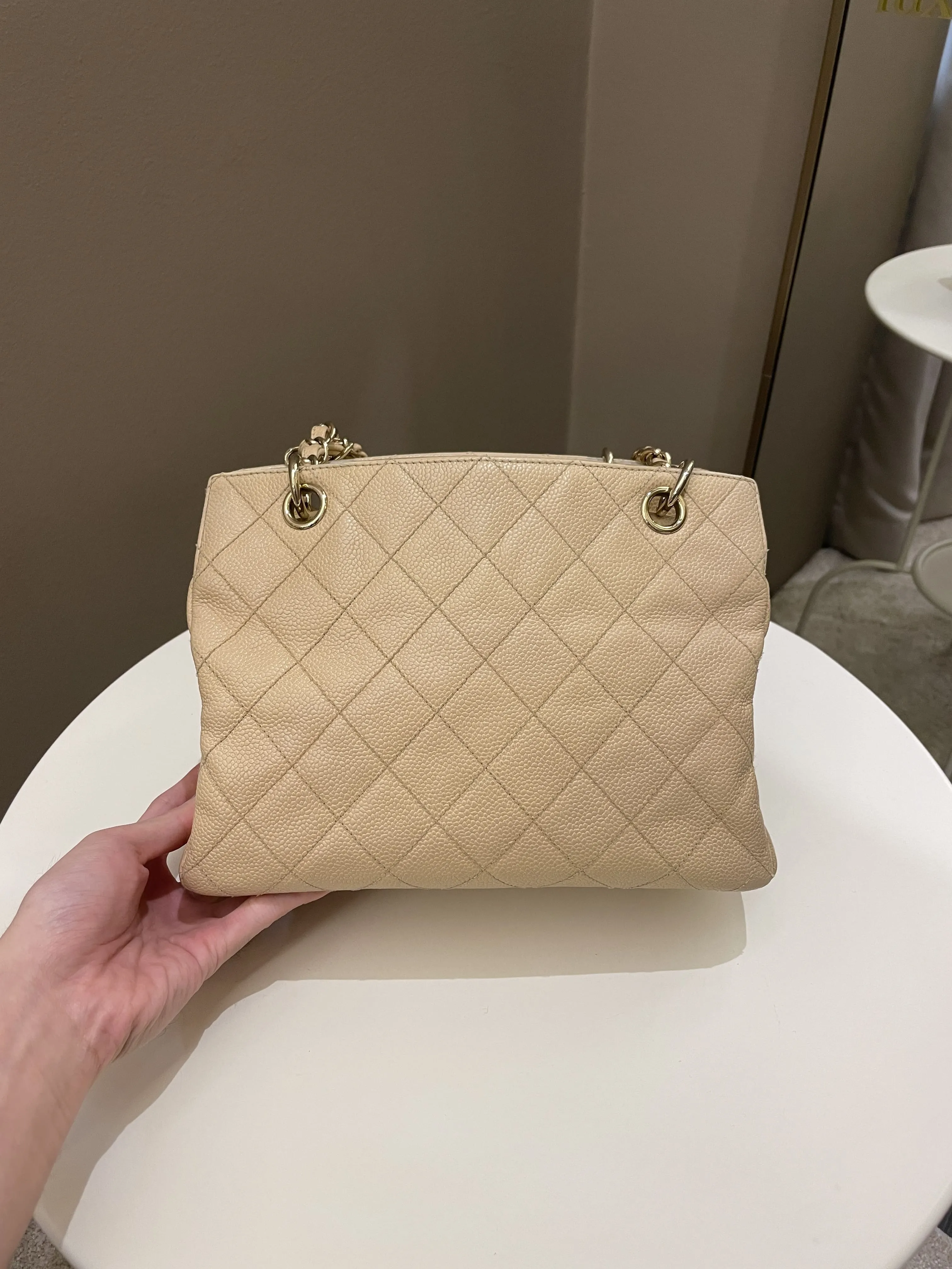 Chanel Petite Timeless Tote PTT Beige Caviar