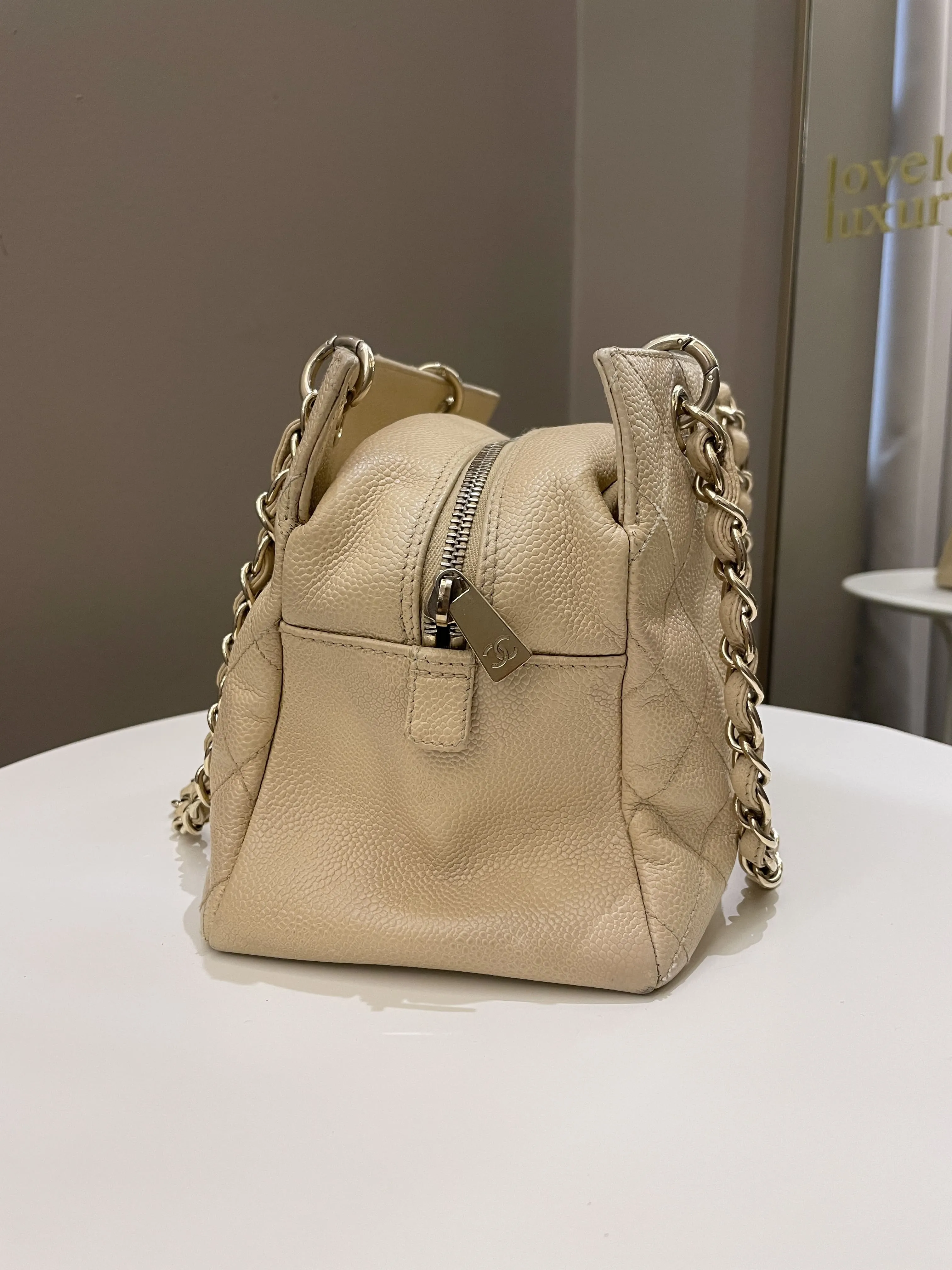 Chanel Petite Timeless Tote PTT Beige Caviar