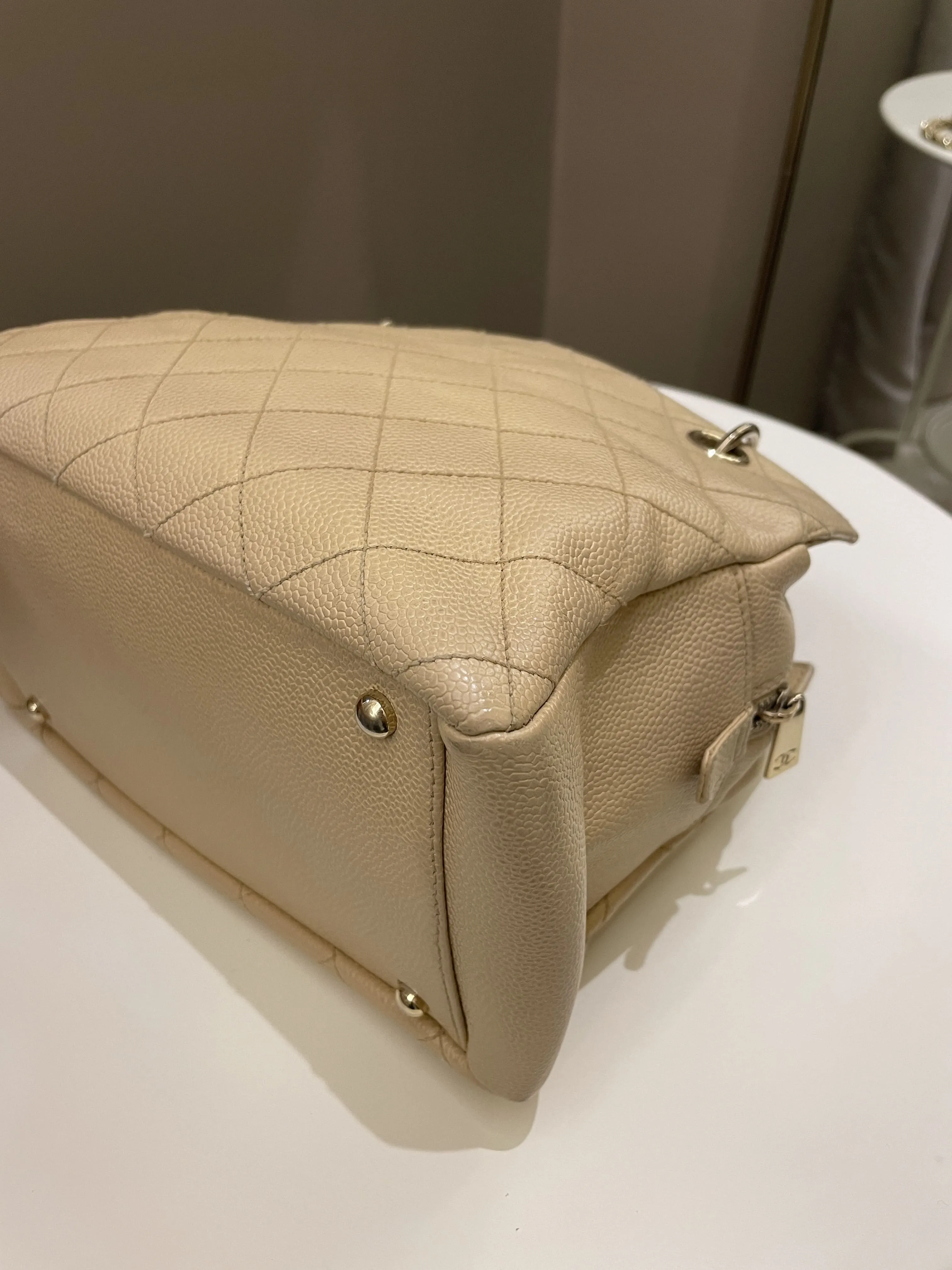 Chanel Petite Timeless Tote PTT Beige Caviar