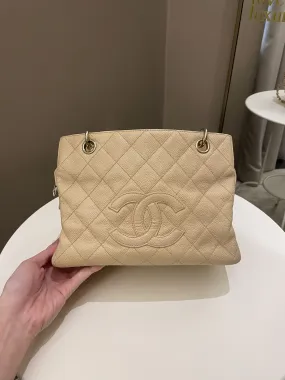 Chanel Petite Timeless Tote PTT Beige Caviar