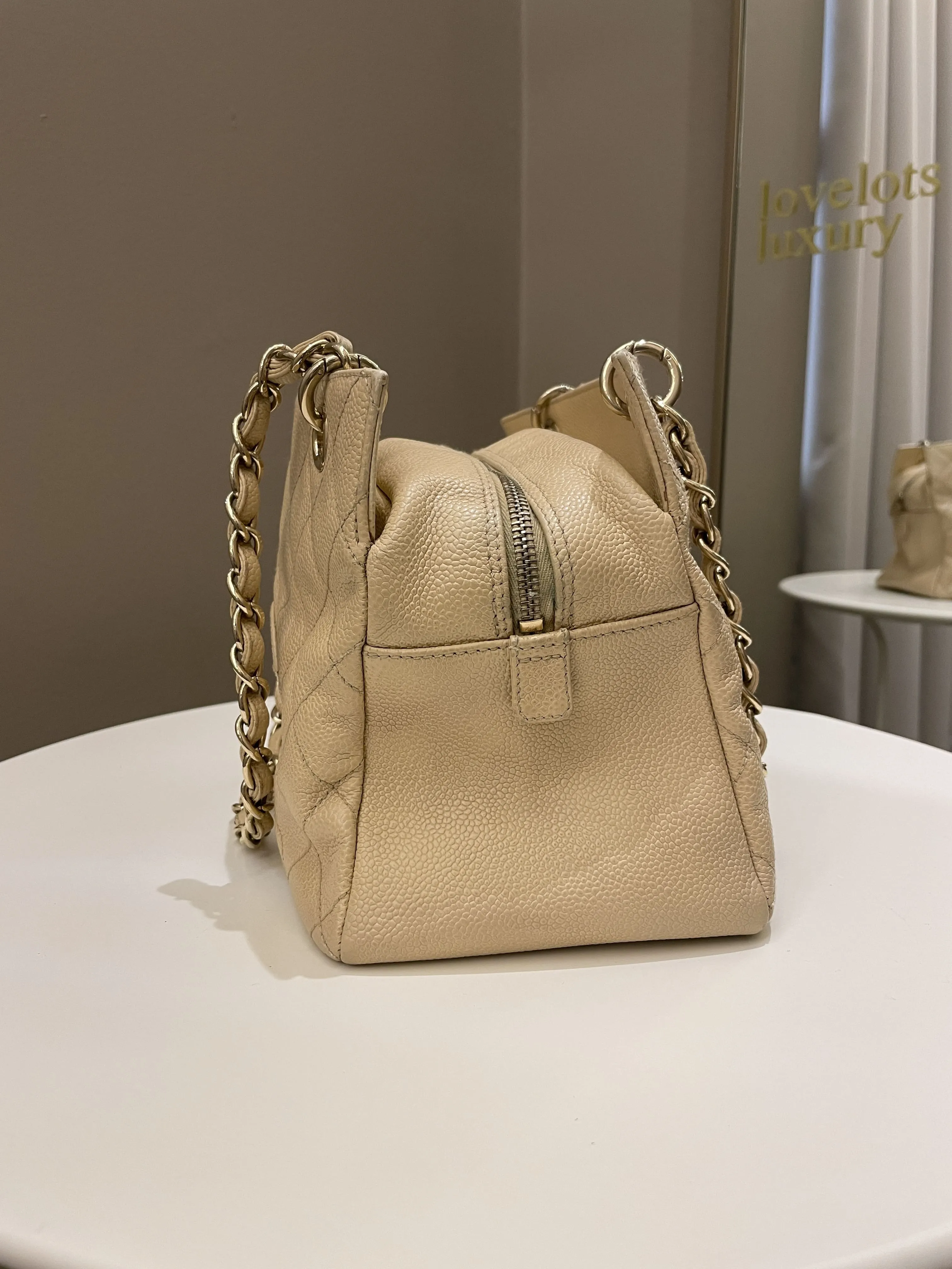 Chanel Petite Timeless Tote PTT Beige Caviar