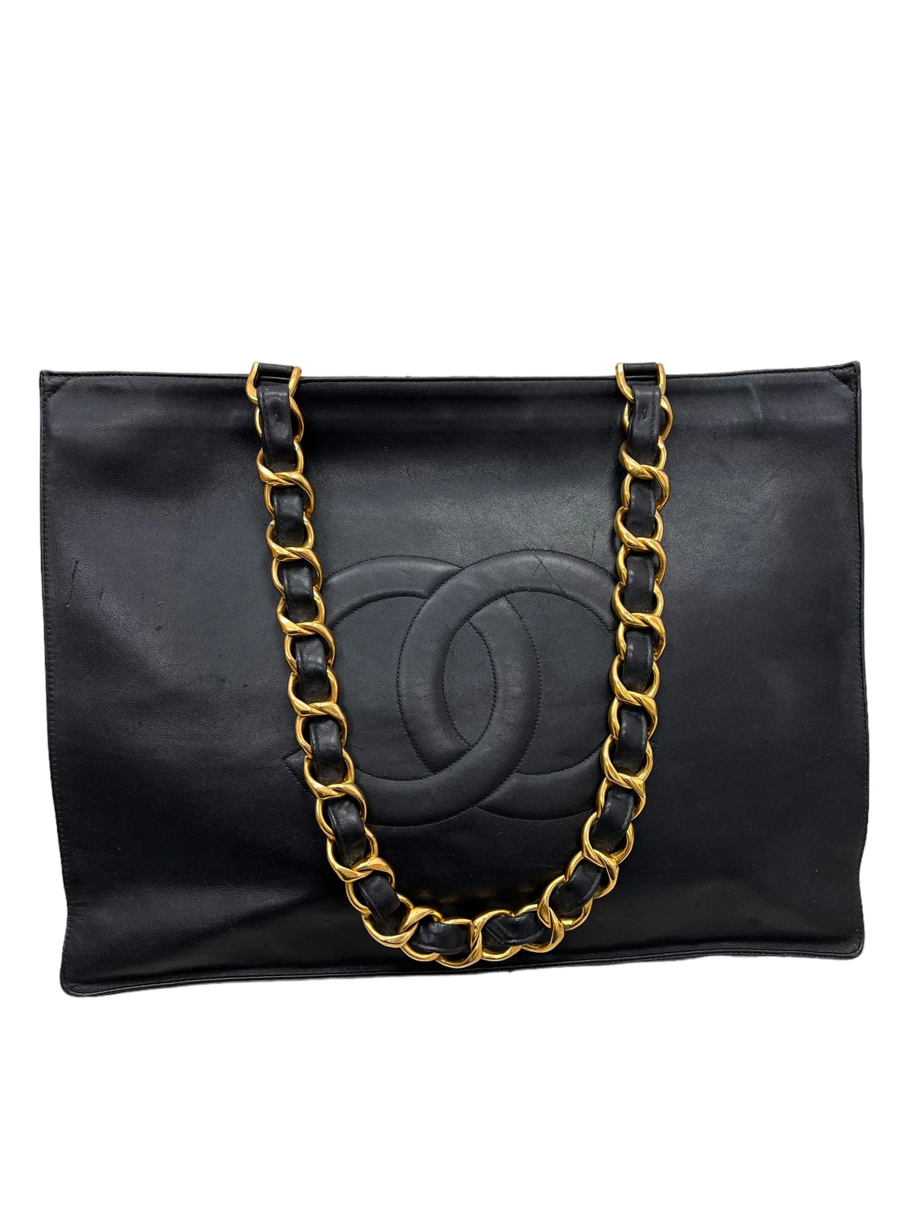 Chanel Vintage Timeless CC XL Tote Black Lambskin GHW #3 SKC1614