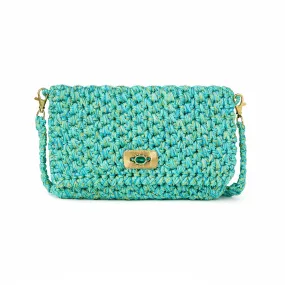 Crosby Crochet Clutch in Turquoise