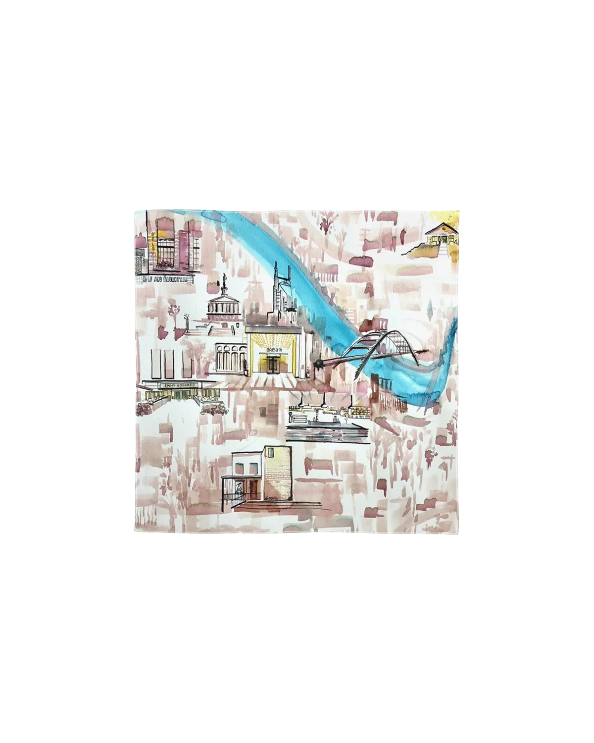 Exclusive Watercolor Nashville Scarf