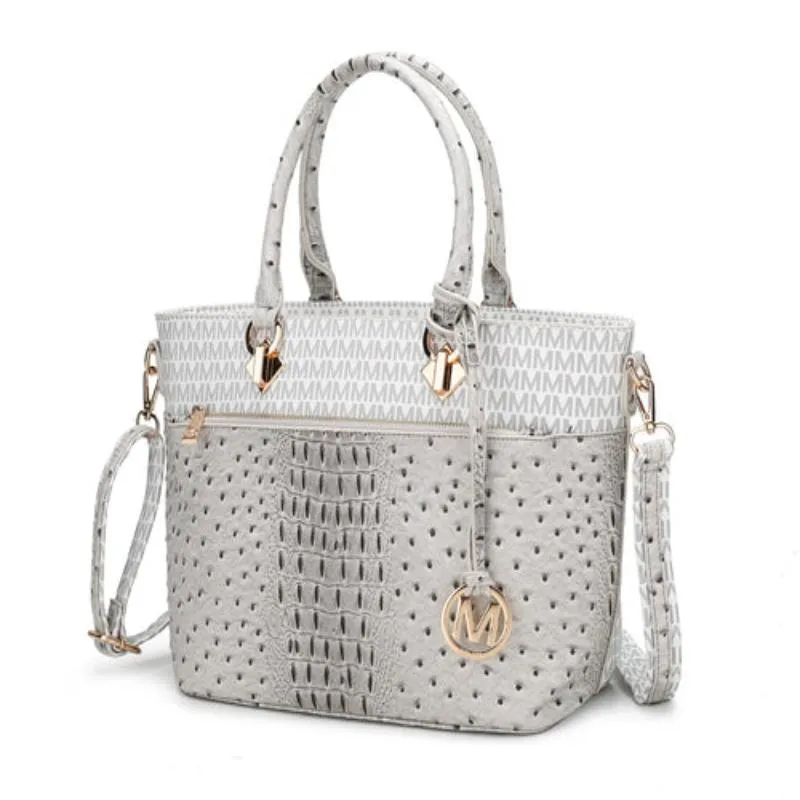 Grace Signature and Croc Embossed Tote