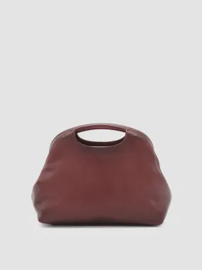 HELEN 15 - Burgundy Leather Clutch Bag