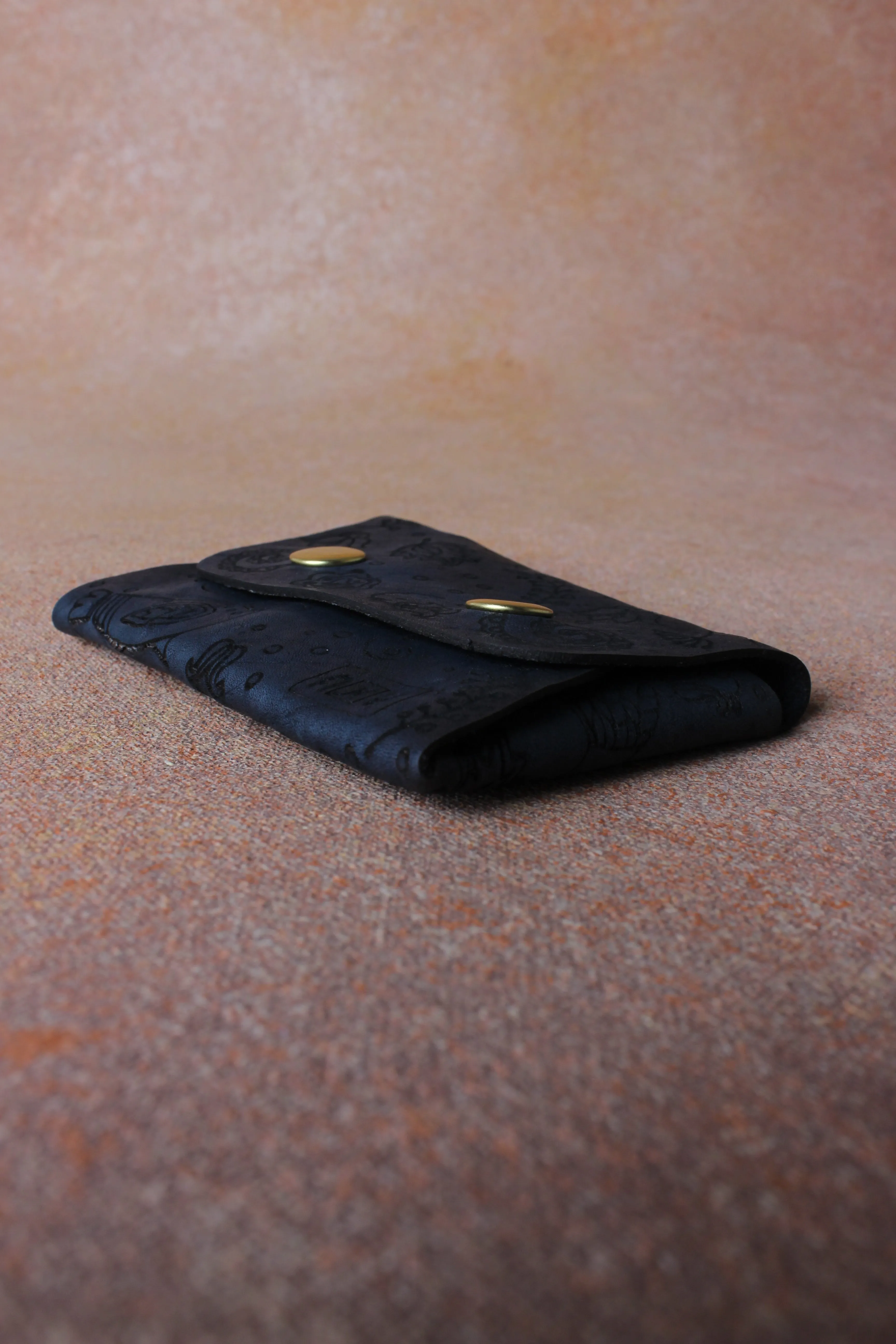 Innovative Impressions: Laser-Etched Leather Card Pouch