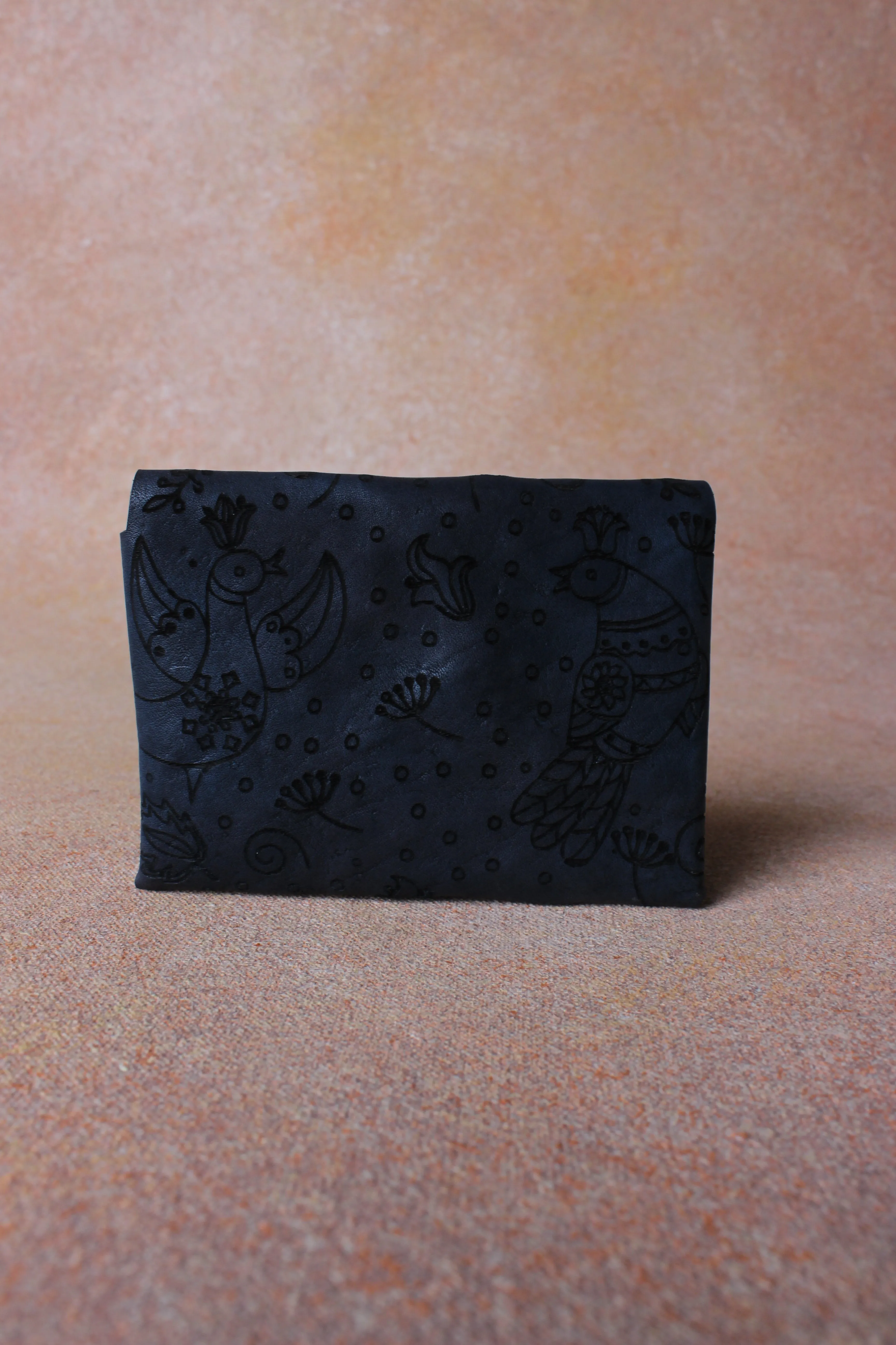 Innovative Impressions: Laser-Etched Leather Card Pouch