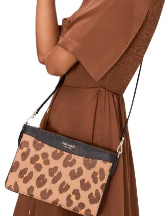 Kate Spade New York Margaux Leopard Medium Convertible Crossbody