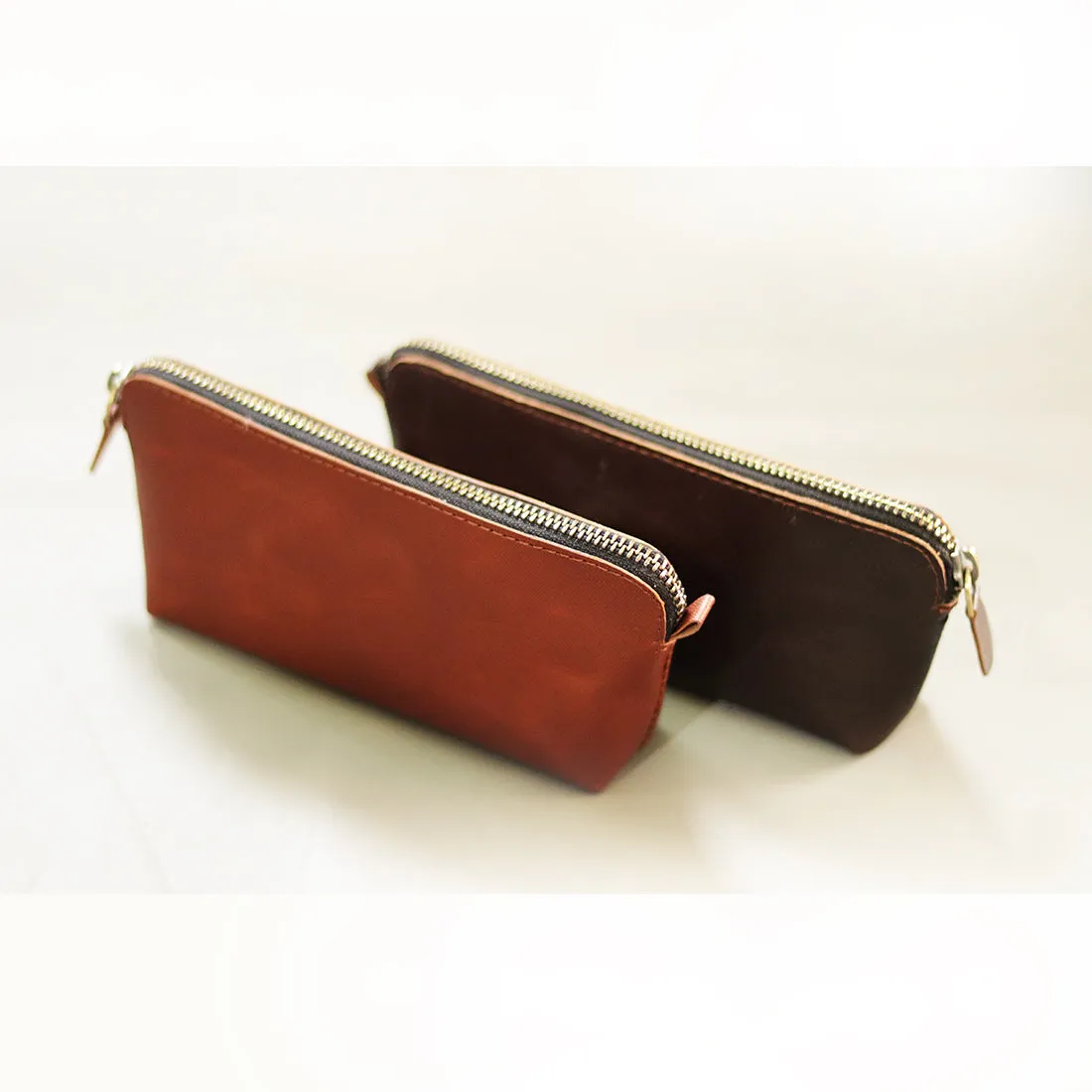 Leather Side Kick Pouch - For Sunglass / Watches / Pens