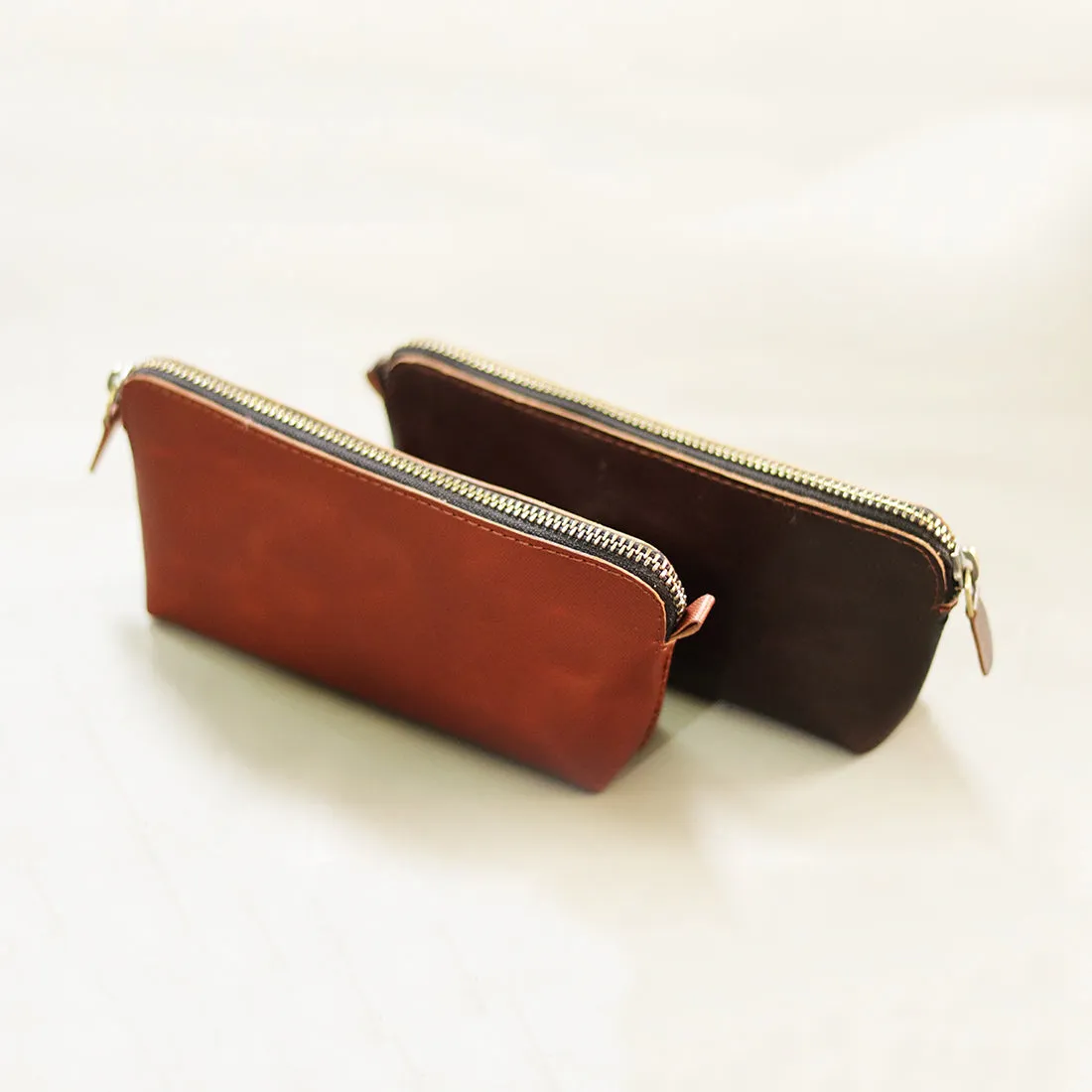 Leather Side Kick Pouch - For Sunglass / Watches / Pens