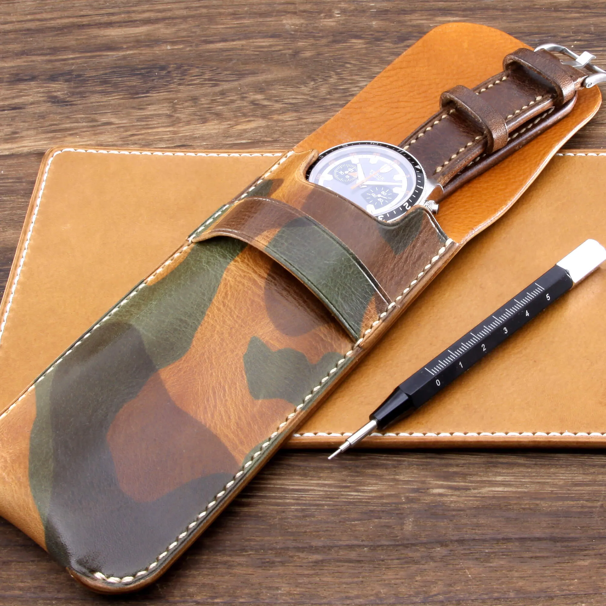 Leather Watch Pouch, Military 101