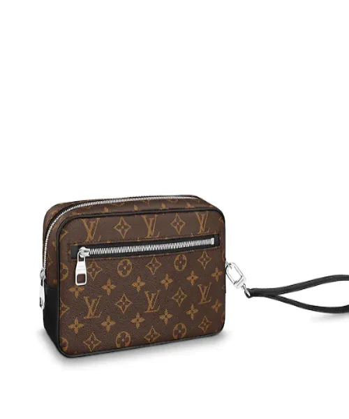 LV Kasai Clutch Monogram Macassar Canvas