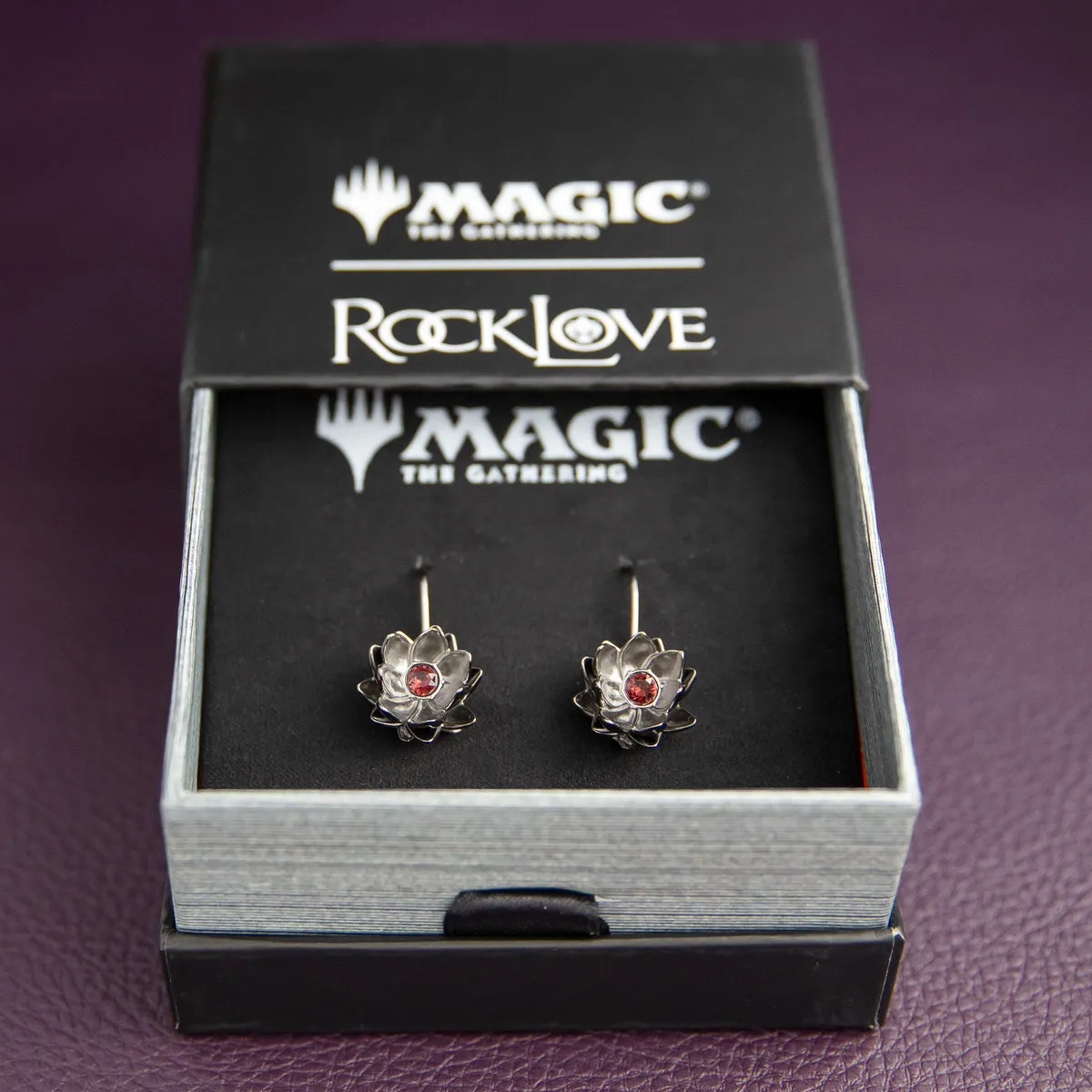 Magic: The Gathering X RockLove Black Lotus Crystal Earrings