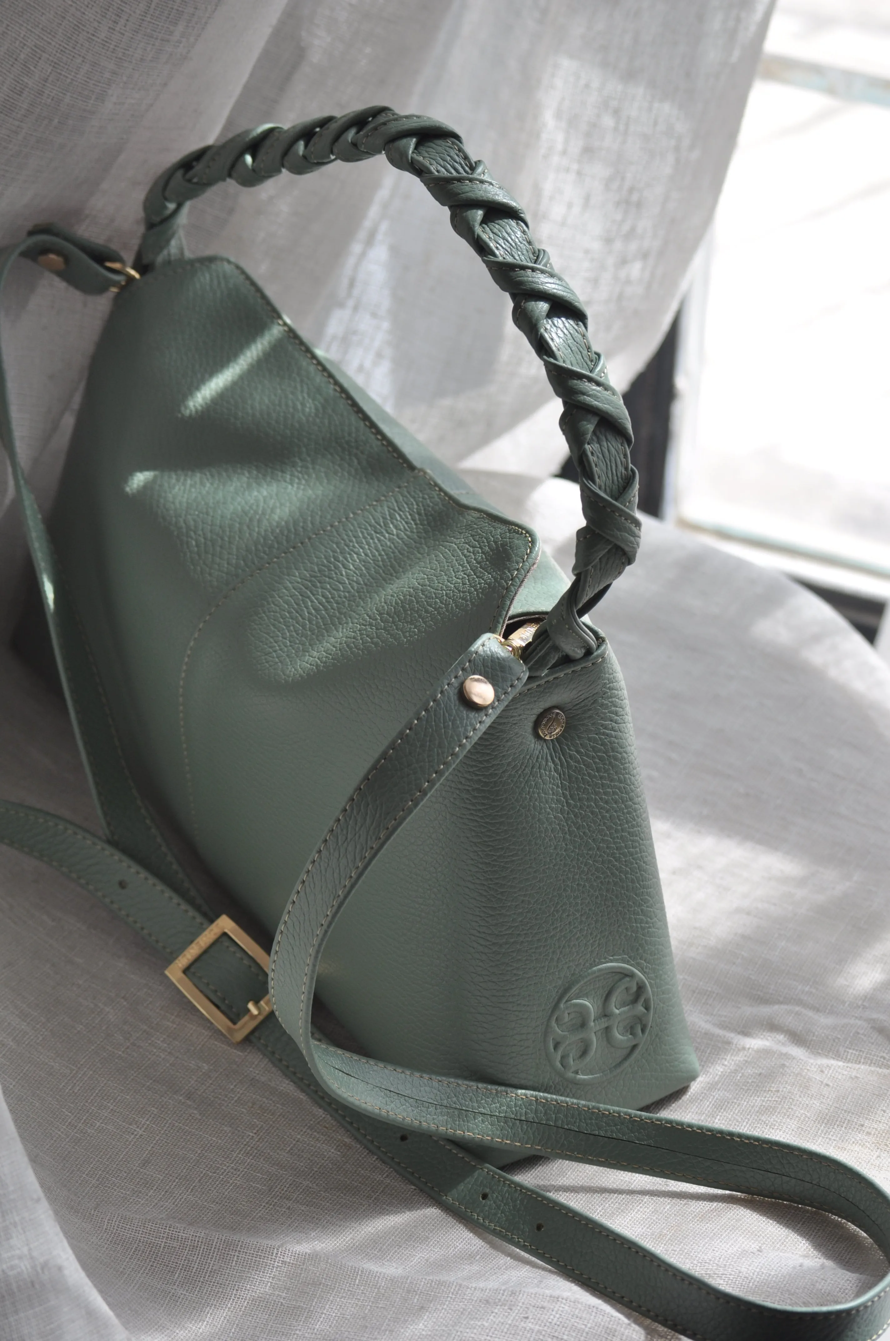 Margot Leather Handbag - Sage