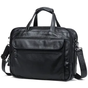 Men's Pebbled Leather Briefcase