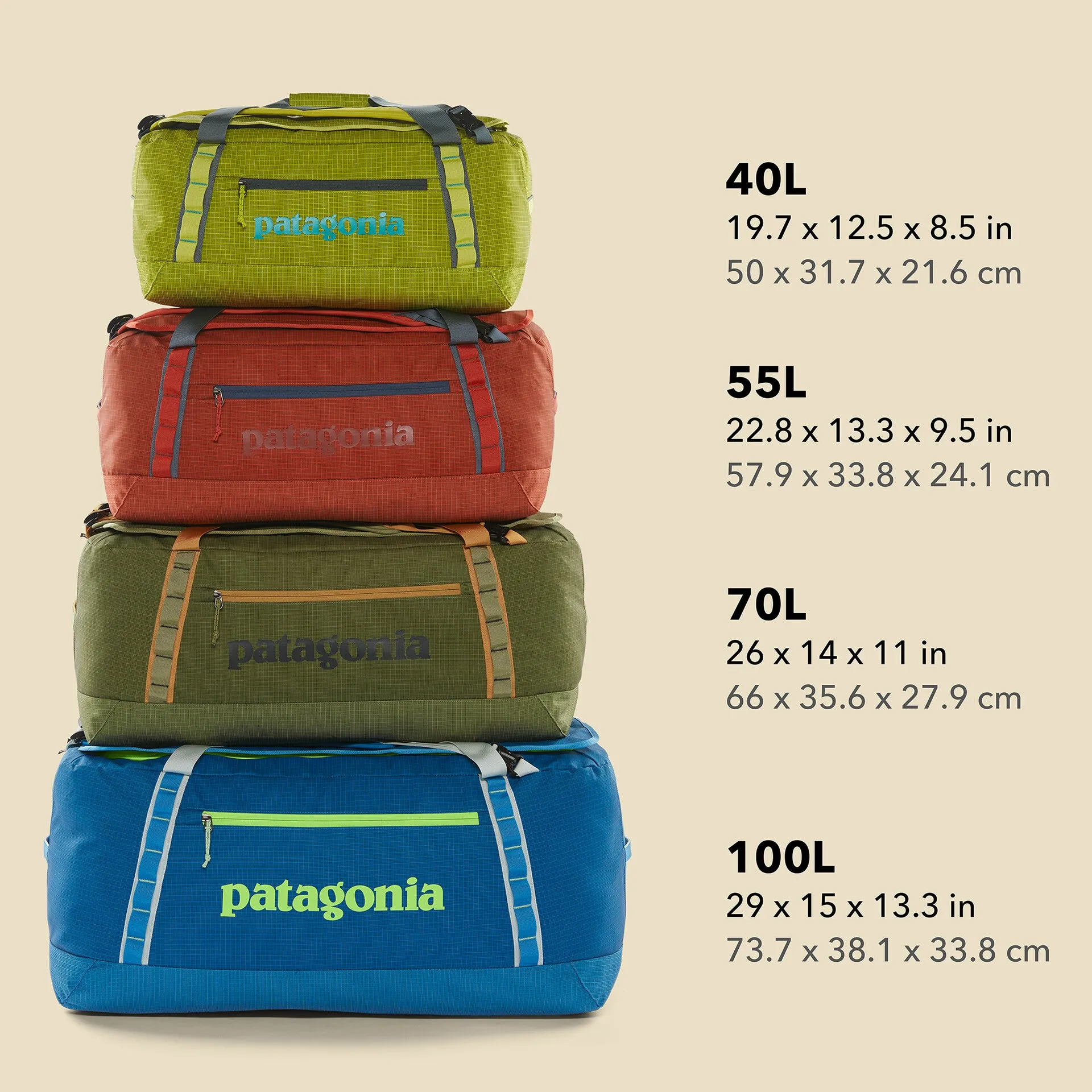 Patagonia Black Hole Duffel 55L Bag-Nouveau Green