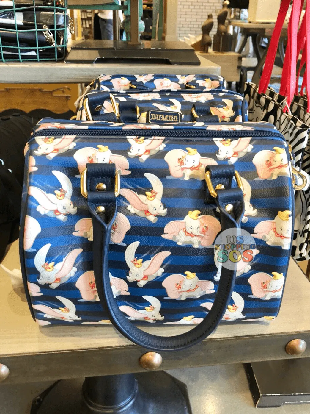 SHDL - Dumbo All-Over-Print Bowler Handbag with Long Strap