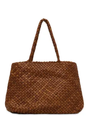 Tan Vintage Mesh Tote