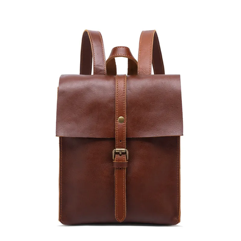 Vintage Women Leather Light Backpack P-8260