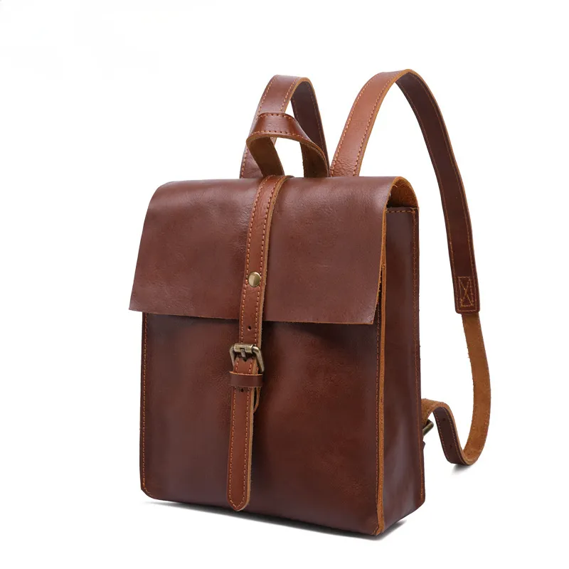 Vintage Women Leather Light Backpack P-8260